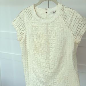 Madewell White Eyelet T-shirt